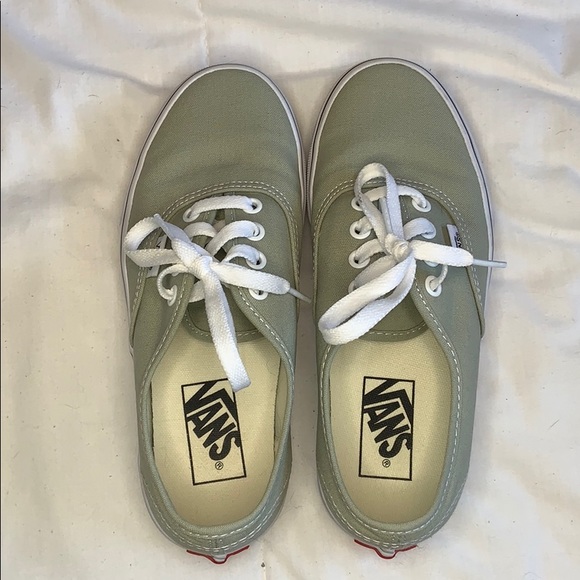 Sage Green Vans Authentic’s - Picture 2 of 3